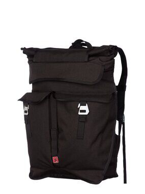 CHROME Black Ivan Rolltop Large Messenger Backpack Commuter Bag